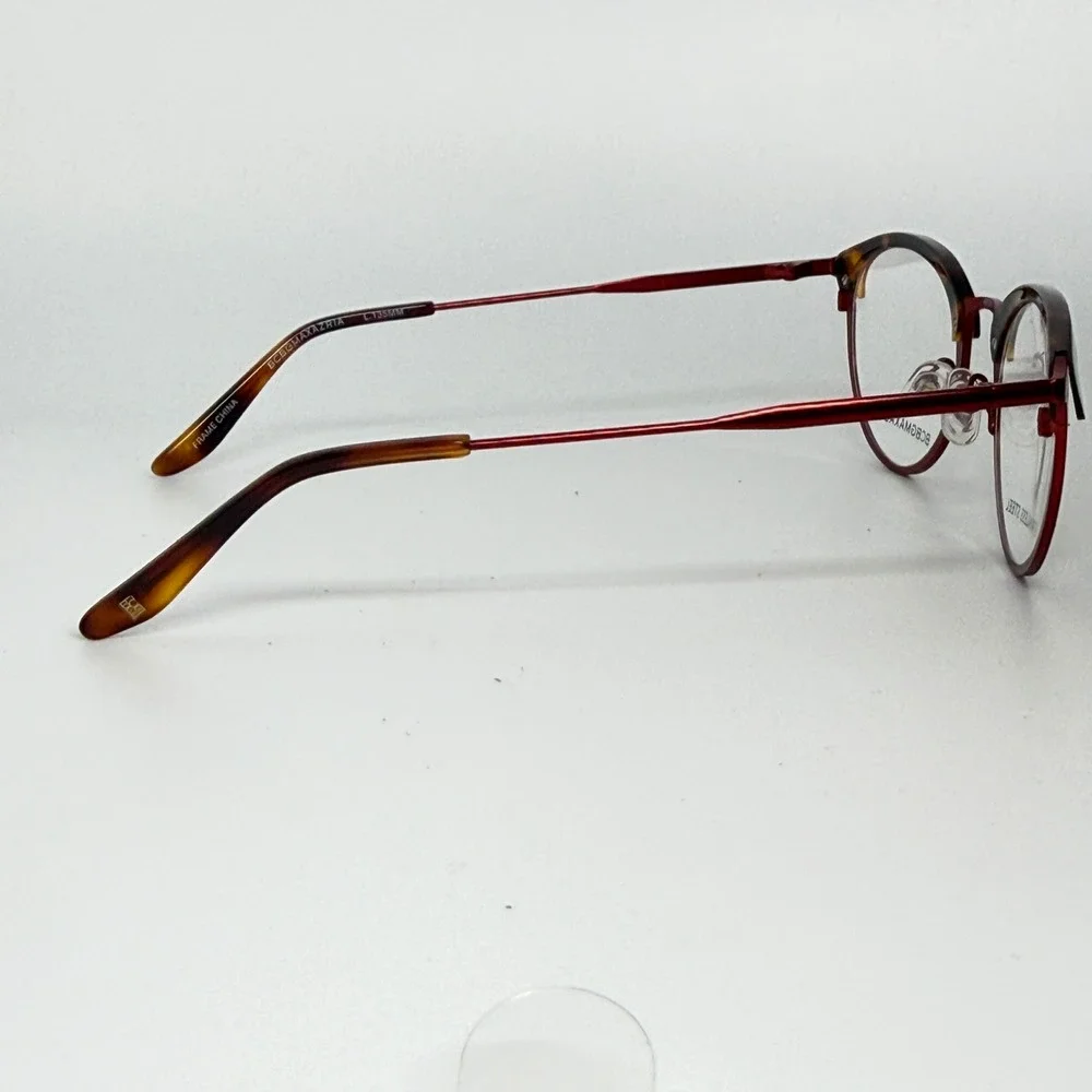 BCBGMAXAZRIA Astrid Wine Tortoise Shell Round‎ Eyeglasses Frame Women 21345